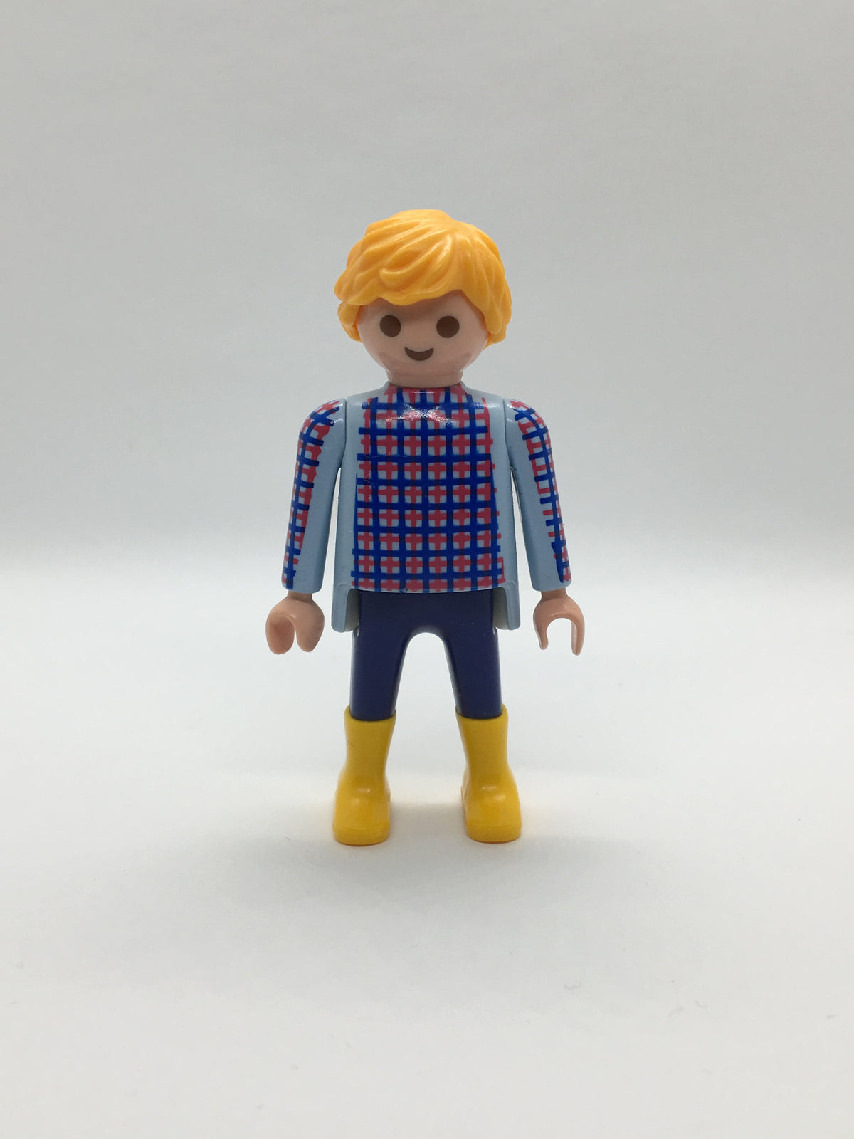Playmobil Mann - blau-rot kariertes Hemd - Figur - C1941