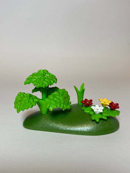 Playmobil kleine Grünfläche mit Busch und Blumen - 9043