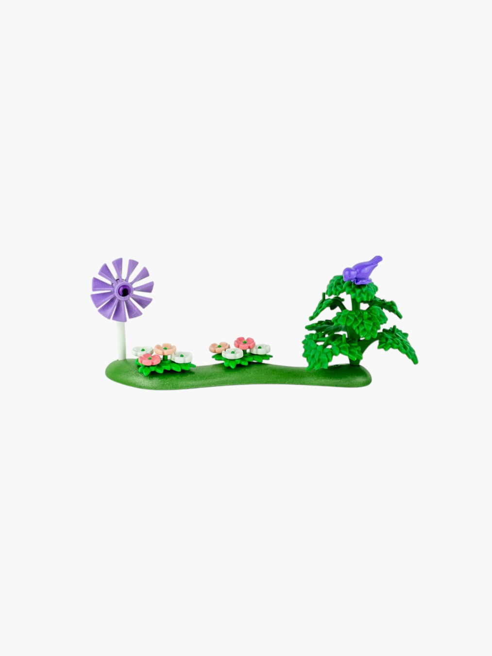 Playmobil - Grünfläche mit Busch und Blumen - Vogel - Windrad - N1286