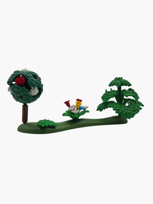 Playmobil - Grünfläche mit Rosenstämmchen, Blumen und Strauch - Pflanze - N1301