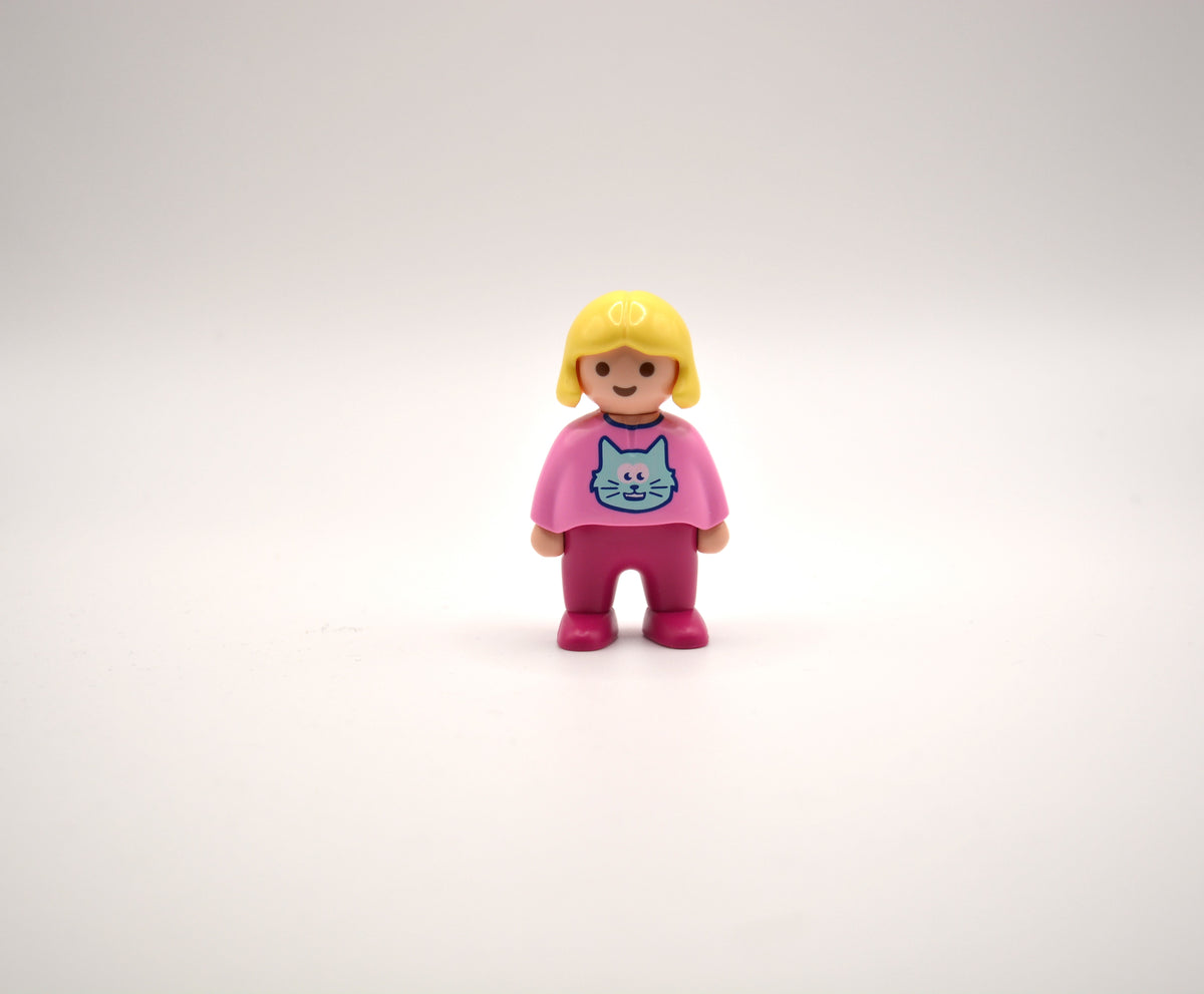 Playmobil 123 -Mädchen  mit Katzen Pulli-P0725