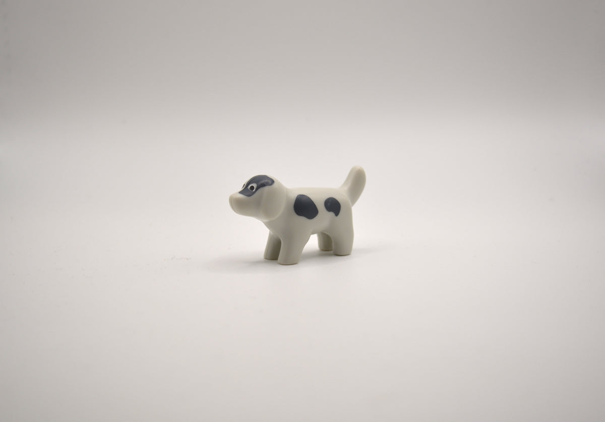 Playmobil 123 -Hund hellgrau mit dunkelgrauen Flecken -P0726