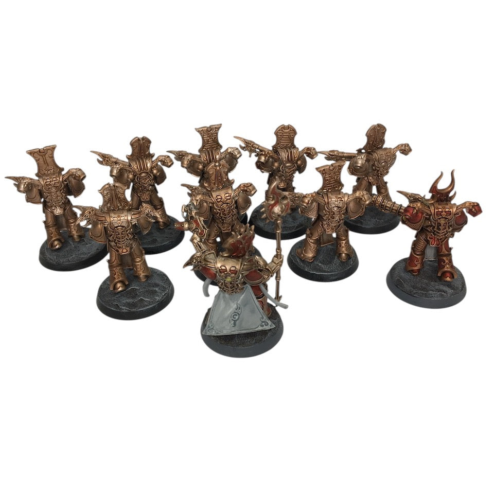 Thousand Sons - 10x Rubric Marines - grundiert, teilweise bemalt