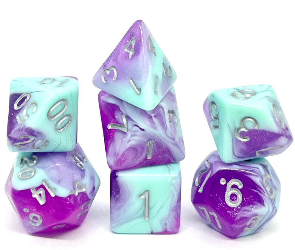 Dice4friends - Würfelset: Blueberry Cheesecake (7)