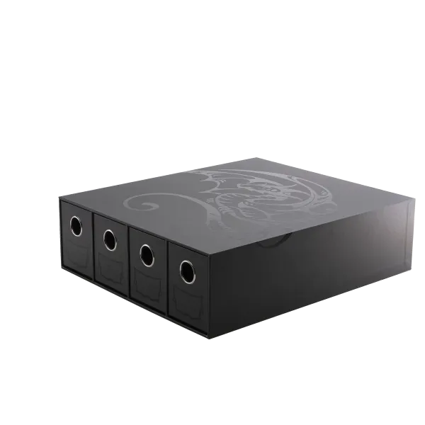 Dragon Shield -Fortress -4 Card Drawers -Horizontal -Black