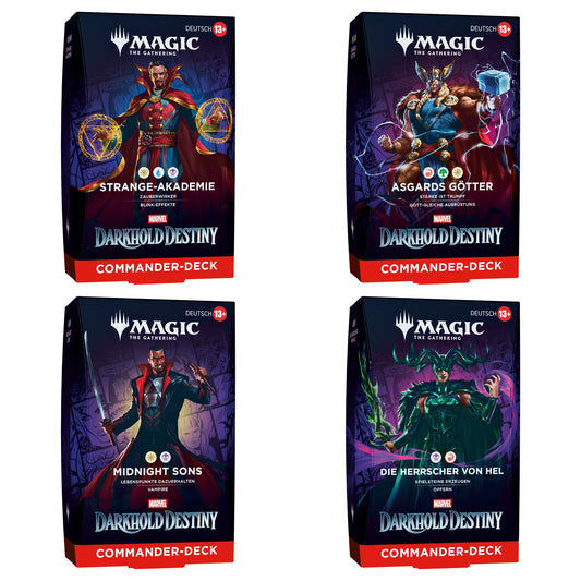 Magic The Gathering - Marvel: Darkhold Destiny - Commander Deck Set (alle 4 Decks) - Deutsch