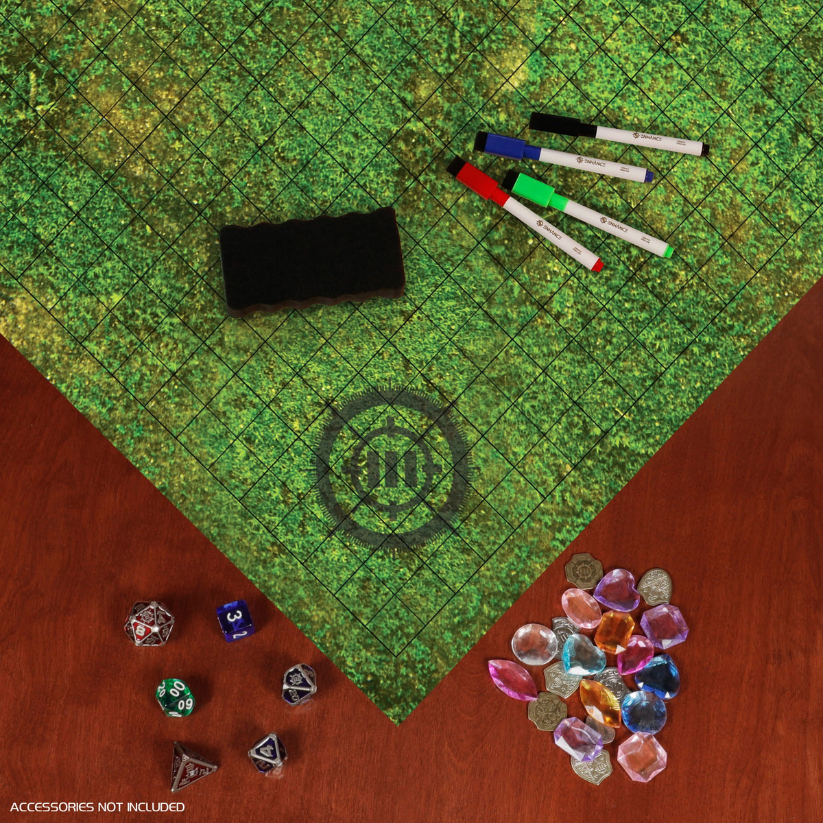 Enhance Gaming - RPG Grid Mat – Grass