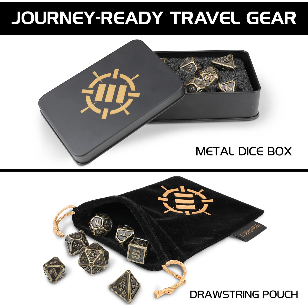 Enhance Gaming -  RPG Metal Dice Set (7-teilig)