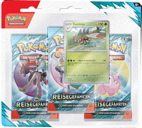 Pokémon Karmesin & Purpur 9 - Reisegefährten - 3er Booster Blister - Yanmega - deutsch