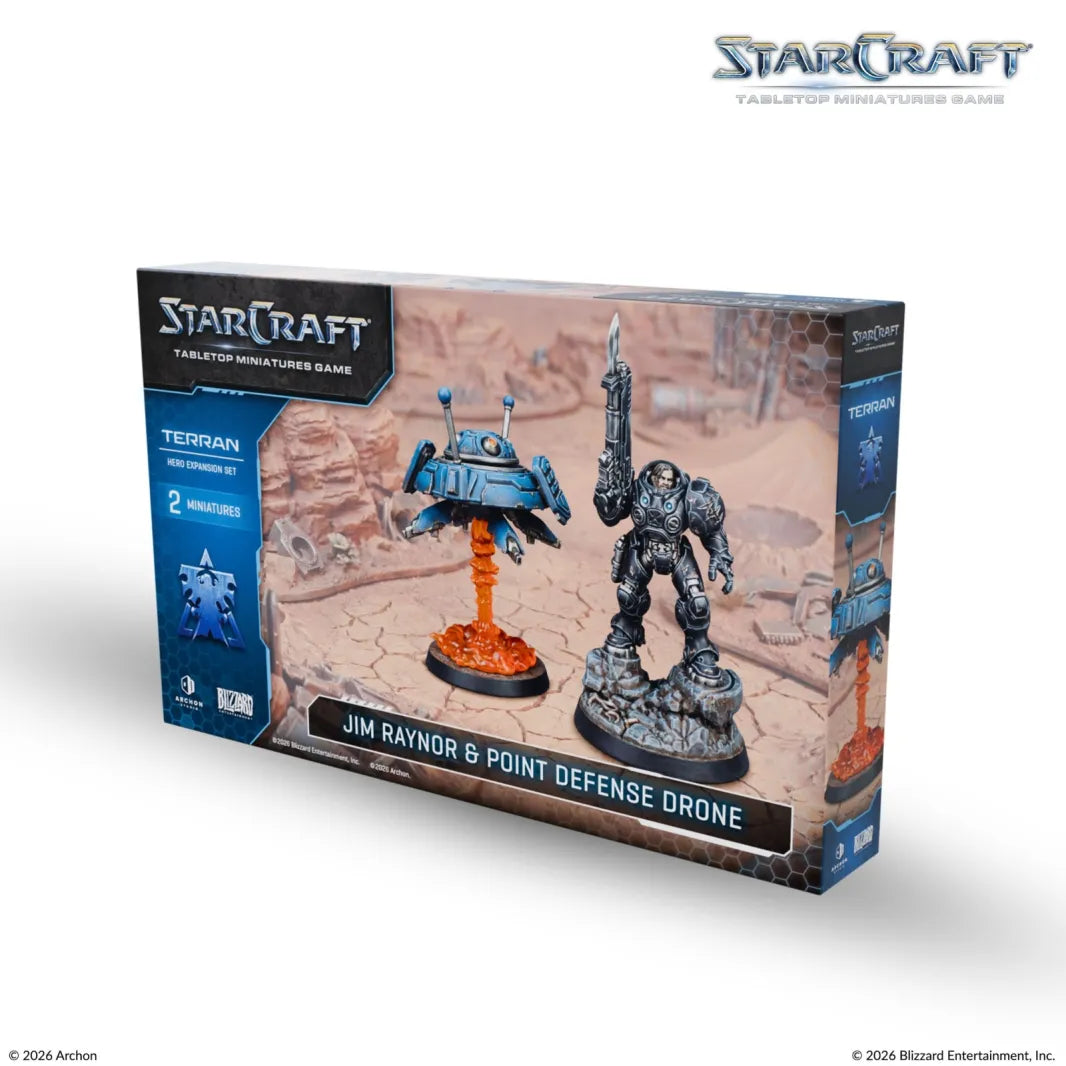 Starcraft -Tabletop Miniatures  Game -Jim Raynor &Point Defense Drone