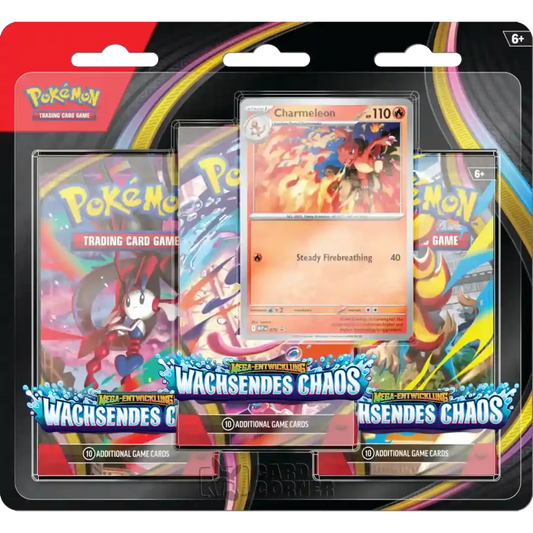 Pokémon TCG - Mega Entwicklung: Wachsendes Chaos - 3-Pack Blister- deutsch