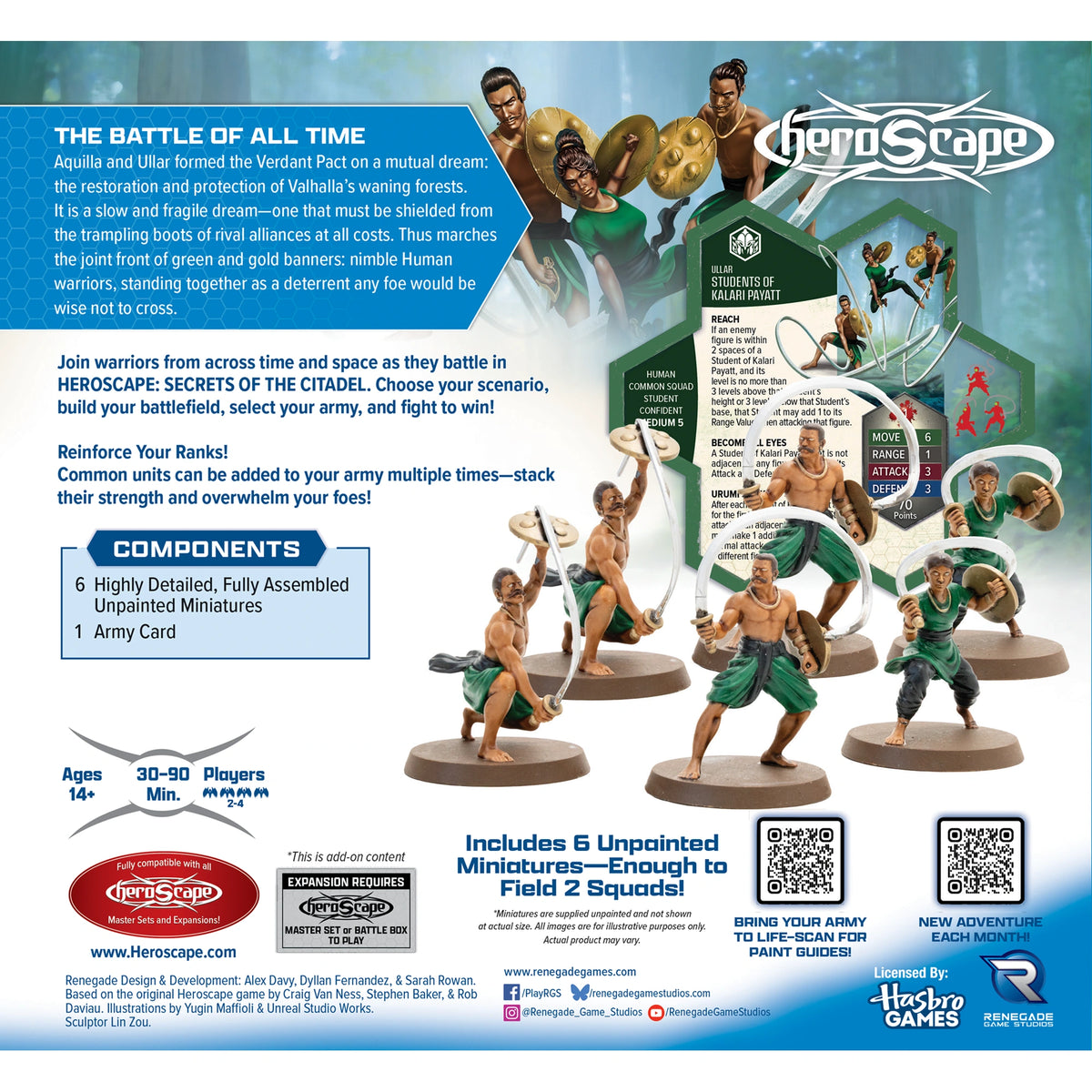 Heroscape - Students Of Kalari Payatt - Army Expansion - Englisch