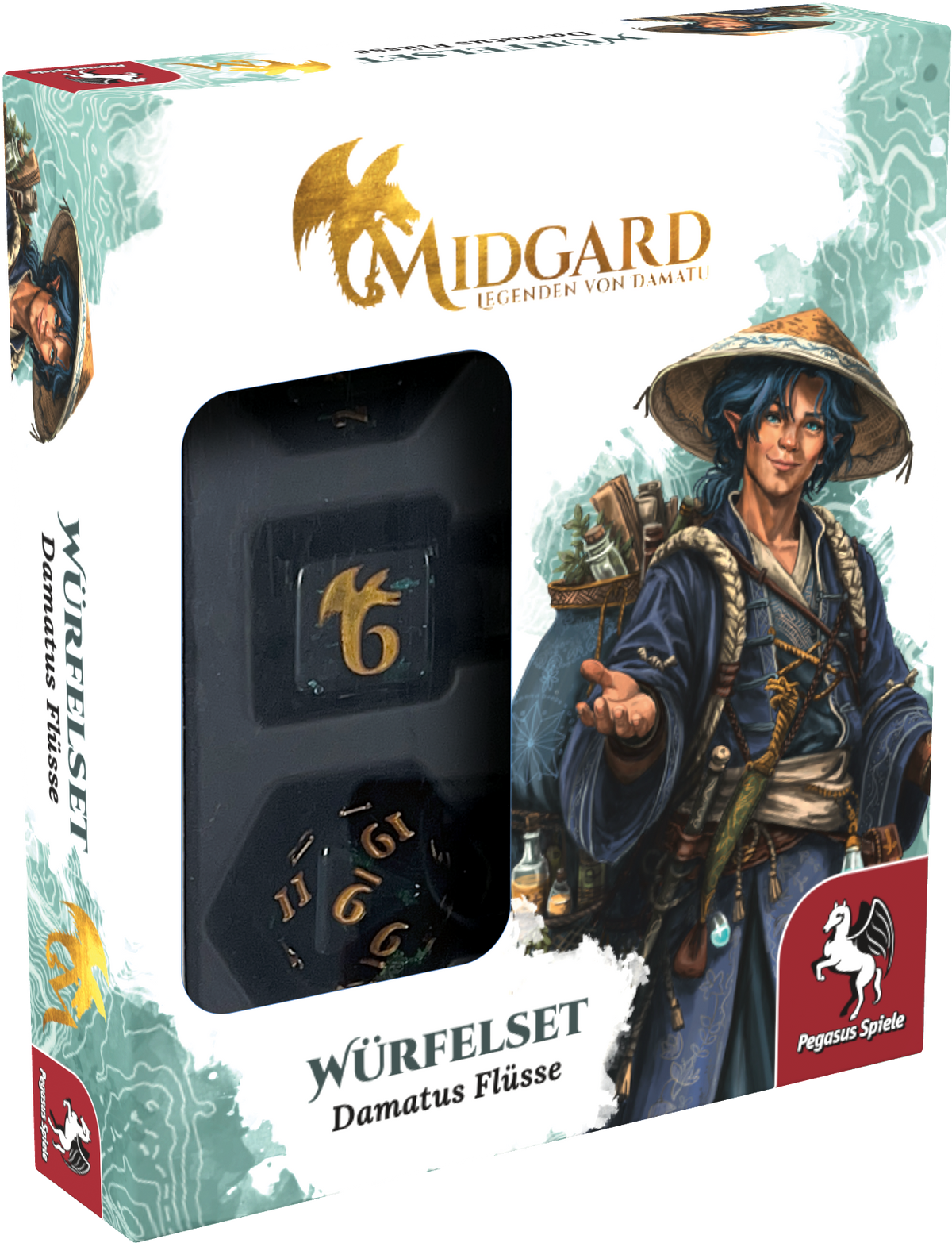 Pegasus -Midgard Legenden von Damatu- Würfelset -Damatus Flüsse