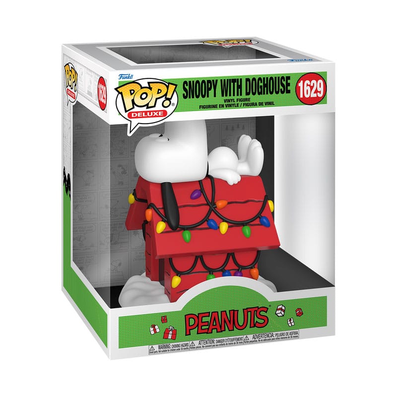 Funko POP! Deluxe - Peanuts: Fröhliche Weihnachten - Snoopy with Doghouse - 9 cm